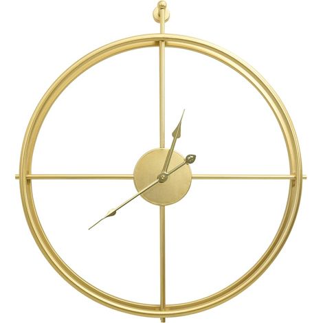 vidaXL Orologio da Parete Oro 52 cm in Ferro