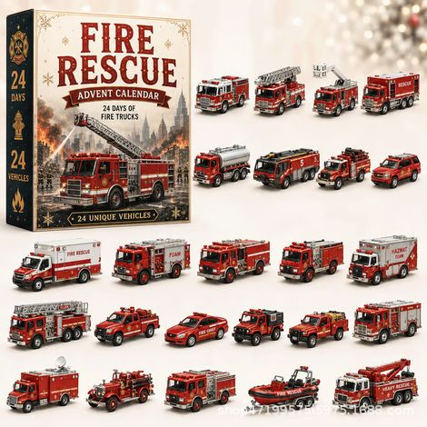 Calendrier de l'Avent 2026 sur le thème des véhicules de transport, 24 décorations de compte à rebours en acrylique à suspendre, cadeau de Noël amusant pour enfants sur le thème des véhicules Camion d (1/3)