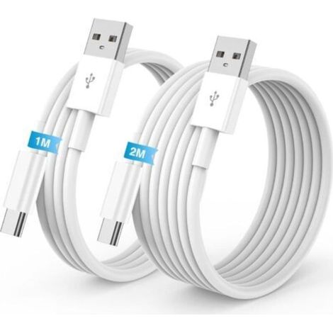 Carplay Câble USB A vers USB C pour iPhone 16 iPhone 15 Pro Max Chargeur cordon 1M+2M,Cable USB Chargeur pour Apple iphone 16 15 Plus Voiture Charge Rapide pour Samsung,iPad Pro,Android (1/5)