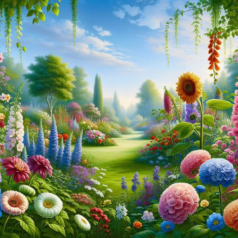 Papier peint panoramique Enfants - Féerique - 130 cm x 130 cm (1/2)