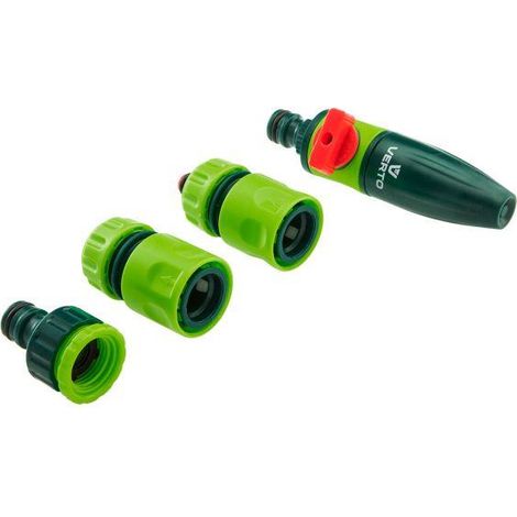 Juego con rociador recto, conectores, conector de grifo de 1/2".