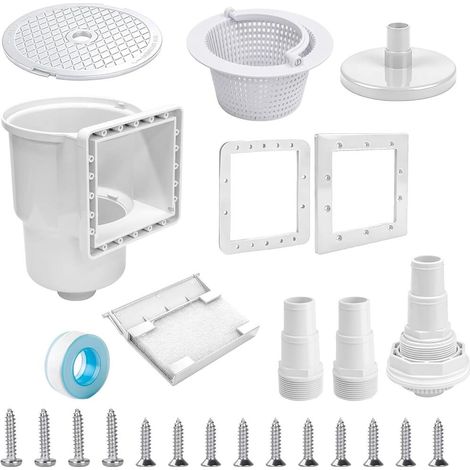 clapet skimmer - Raccord de buse – Skimmer - Kit complet de skimmer encastrable pour piscine avec pa (1/5)