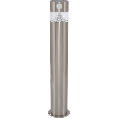 Balise Solaire Extérieure LED 1,5 W Saillie sur Pied 50 cm Acier Inoxydable avec Détecteur de Mouvement Inti 5000K Blanc froid