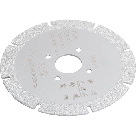 Disque de découpe diamant fritté pour marbre, meule de polissage et ponçage, outillage quincaillerie, argenté, 100x20x10mm (1/5)