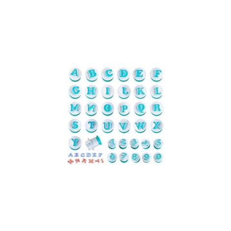 36 PCS Kit Emporte Piece Alphabet et Chiffre,Moule Chiffre et Lettre Pate a Sucre,Tampon Lettre Alphabet Patisserie,Moule Fondant Chocolat,Decoupoir Patisserie,Tampon Embosseur à Biscuits (1/5)