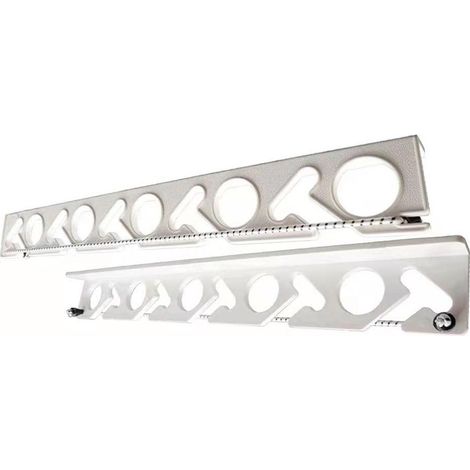 2 Supports muraux 10 trous pour cannes à pêche, rangement plafond ou mur, porte-cannes en métal noir, fixation pour garage, cave ou abri de jardin (1/5)