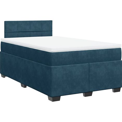 Maison Exclusive - Boxspringbett mit Matratze Dunkelblau 120x200 (1/5)