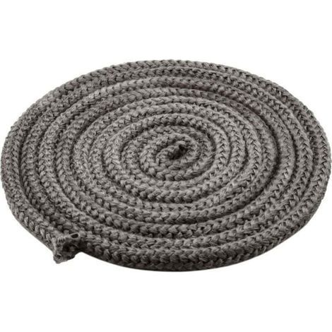 Joint de Cheminée Porte de Poêle Cordon 10 mm x 4 m, Corde Ignifuge en Fibre de Verre pour poêle, cheminée, Four, chaudière, résistant jusqu'à 450-550 ℃,noir (1/4)