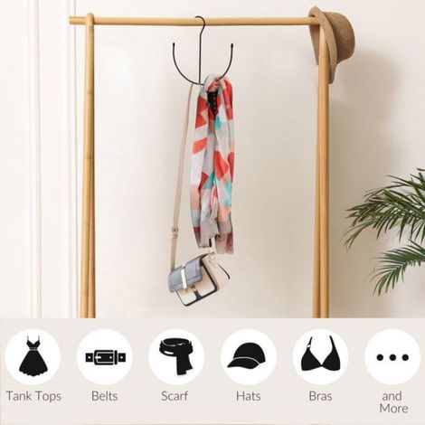 Boîte de rangement pour ceintures, boîte de rangement noire pour accessoires de garde-robe, pouvant servir à ranger des ceintures. (1/5)