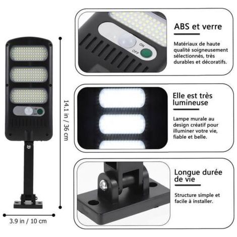 Luces solares para exteriores, paquete de 2, 213 LED, iluminación de seguridad para exteriores, sensor de movimiento - 3 modos, para jardines. (1/3)