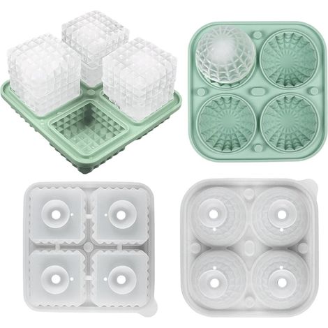 Bac À Glaçons Conteneur Portable Réutilisable En Silicone Avec Couvercle Bac à Glaçons avec Couvercle pour Maison Cuisine Congélateur Aliments Boissons Intérieur Maison (1/5)