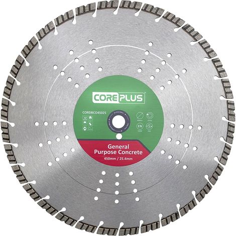 CorePlus General Purpose Concrete Diamond Blade 450 x 25mm CORDBCO45025