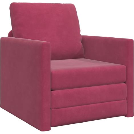 Canapé-lit,Canapé convertible Bordeaux 74 x 77 x 81 cm Velours CFW88583 (1/5)