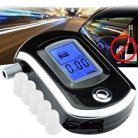 éthylotest numérique de police avec détecteur d'alcoolémie à écran LCD (1/4)