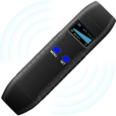 Detektor für versteckte Kameras und GPS-Tracker - RF-Scanner für Abhörgeräte - Sichtschutz - Für Auto, Hotel und Meetings - Schwarz. (1/5)