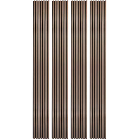 Lot de 4 Panneaux tasseaux bois 250 x 30 x 1,9 cm - rose gold/feutrine noir - 3m²