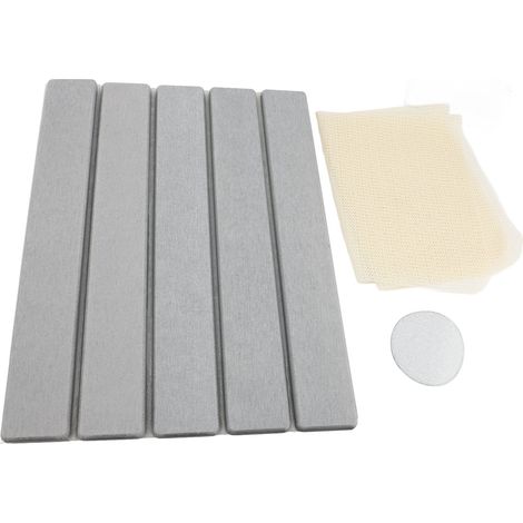 Faltbare Kieselgur-Badematte, rutschfest, schnelltrocknend, super saugfähig, Kieselgur-Duschmatte für Bad und Küche, leicht zu reinigen, 15,35 x 23,62 Zoll, hellgrau. (1/2)