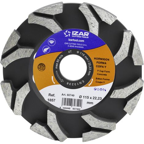 Disco 180 mm Diamante Hormigon Forma Copa Y Top -1857- IZAR (1/4)