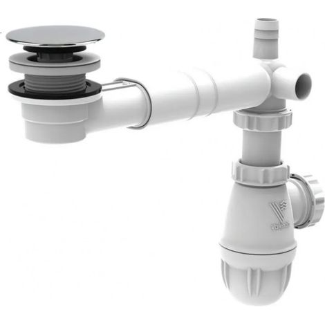 Piletta e scarico per lavabo extra-piatto, altezza 34 mm