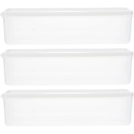 Lot de 3 boîtes de rangement pour congélateur et réfrigérateur, avec couvercle, pour nouilles. (1/4)