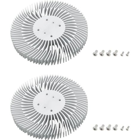 Lot de 2 Dissipateurs Thermiques Ronds en Aluminium 90 Mm X 10 Mm pour éclairage LED 10 W (1/5)