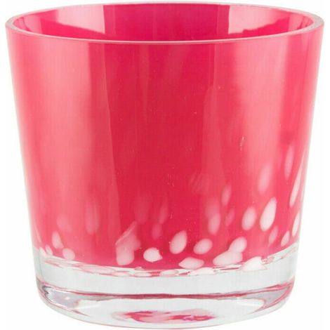 Vaso in vetro Konisz con coperchio, 9 x 10 cm, rosa.