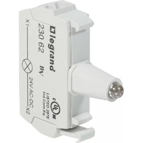 Legrand 023062 - Blocco Osmoz - testa luminosa - molla - 12/24V/ - verde