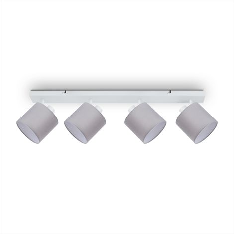 Paco Home LED Pendellampe Wandlampe Deckenlampe Wohnzimmer Esszimmer Schlafzimmer Uni E14 Grau - Weiß, Wandleuchte 4xE14