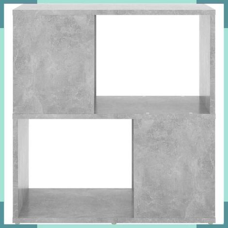 809066 Bibliothèque Gris béton 60x24x63 cm bois d'ingénierie (1/5)