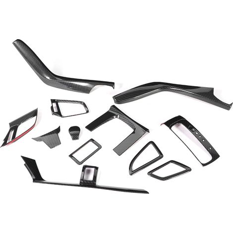12-teiliges Dekor-Set für die Mittelkonsole in Carbonfaser-Optik, inklusive Schaltknaufblende und Luftauslassabdeckung, passend für Honda Civic 10. Generation (2016–2019) (1/5)