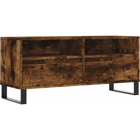 Mobile TV multimediale scaffale TV credenza TV sala da pranzo soggiorno camera da letto rovere affumicato 100 x 345 x 445 cm legno ingegnerizzato marrone 020027260