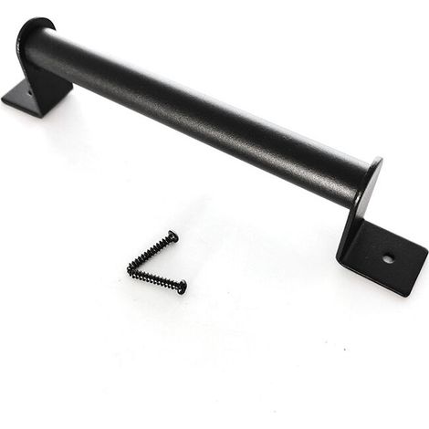 Poignée de Porte Grange Quincaillerie Noire Robuste pour Porte de Grange en Acier au Carbone avec poignée de Porte Robuste pour Porte de Grange coulissante 23cm A