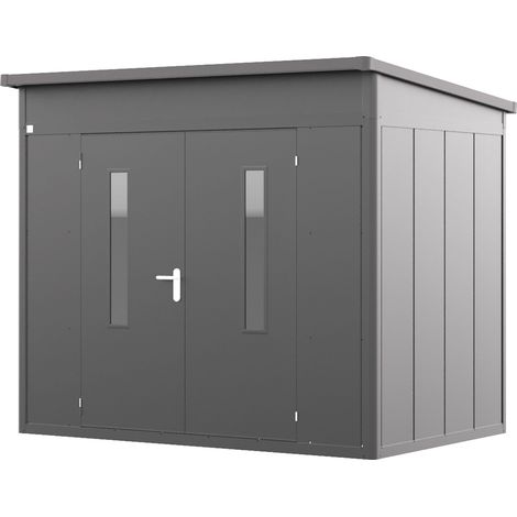 GFP Primeyard Casetta da giardino metallo 263x180x231 cm Armadio da esterno per attrezzi antracite