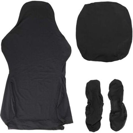 Pair Housse de chaise gamer extensible noire, taille L, protection ergonomique pour fauteuil de gaming (1/5)
