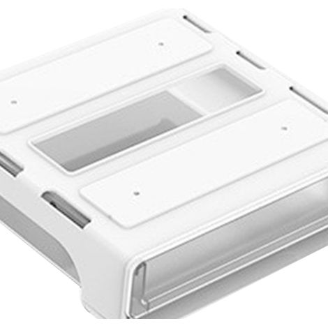 Tiroir adhésif dissimulé sous le bureau pour ranger fournitures de bureau, téléphones portables, articles de papeterie, bureau de dortoir et objets divers. Grande boîte de rangement blanche de taille (1/5)