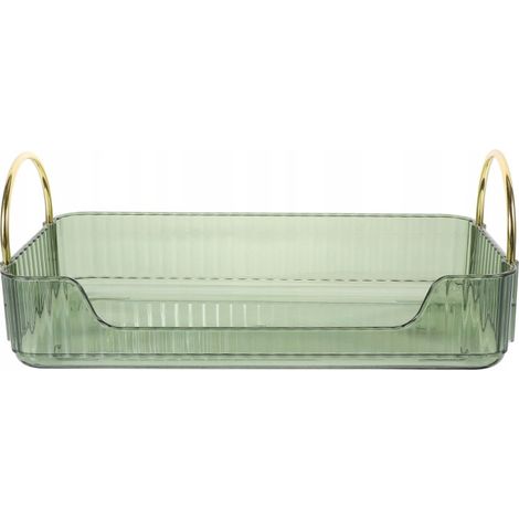 Support Cosmétiques Vert Base Salle Bain Plateau (1/4)