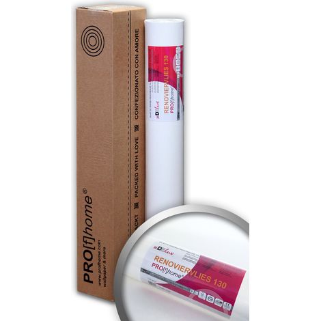Lining paper for painting 130 g Profhome 399-130 non-woven standard wall liner smooth paintable 1 roll 201 sq ft (18.75 sqm)