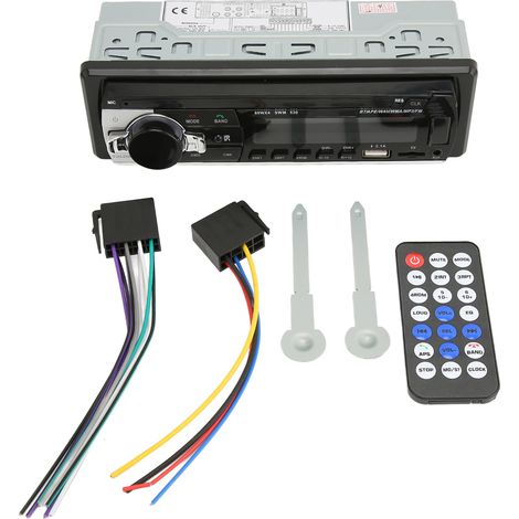 Autoradio Bluetooth 5.0 avec éclairage coloré, radio FM et son de haute qualité sans perte, compatible MP3, WMA, WAV et FLAC.