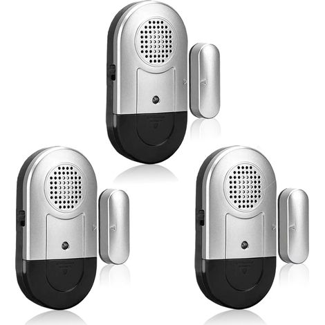 Alarme Porte et Fenêtre, Alarme Maison sans Fil pour Enfants et Maison, Installation Facile, Alarme Sonore Réglable, Longue Durée de Piles, pour Maison, Garage et Camping-Car (Lot de 3) (1/5)