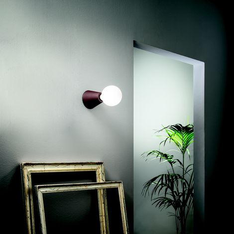 Lampada faretto da interno 12x12 cm FOG in alluminio verniciato Corten (1/3)
