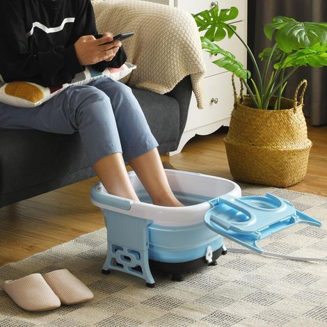 Détente des pieds et bain relaxant avec masseur de pieds 450W, télécommande, température réglable et design pliable (1/5)