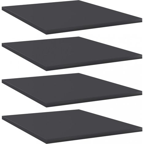 vidaXL Bookshelf Boards 4 pcs Grey 40x50x1.5 cm Engineered Wood