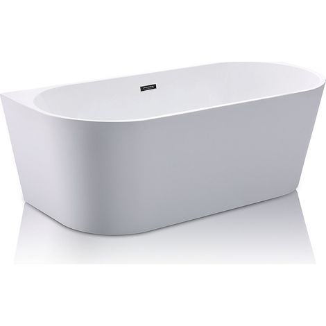 Vasca da bagno semi freestanding 245 litri 170 x 75 x 58 cm Acrilico Bianco - DIVINA (1/4)