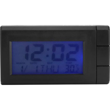 Thermomètre intérieur extérieur sans Fil, Affichage LCD de la température de la pièce avec Grande Horloge numérique, thermomètre électronique pour Jardin extérieur Domestique (1/5)