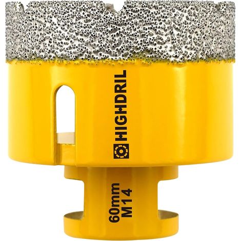 Foret Diamanté - 60MM M14 Scie Cloche Diamantée pour Porcelaine Carrelage Céramique Marbre Granit Quartz Pierre Maçonnerie Trépan Diamant Foret (1/5)