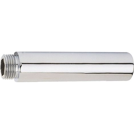 Ecolands – Rallonge laiton chromé droit à visser 100 mm – Filetage M 1/2' – F 1/2' – Pour installations plomberie