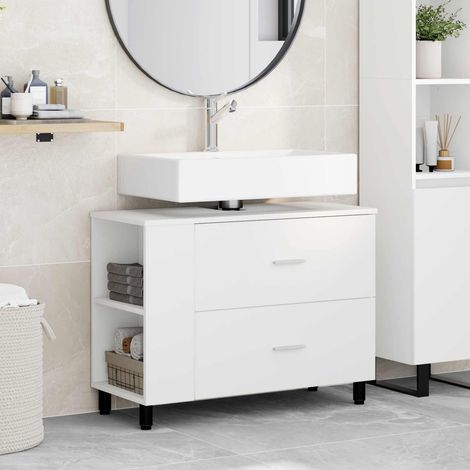 vidaXL Mobiletto da bagno Bianco 80 x 35 x 60 cm Legno