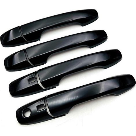 pièces de cache-poignées de porte latérales extérieures noires brillantes pour Toyota Yaris Ativ / Vois 2022-2023 (1/5)