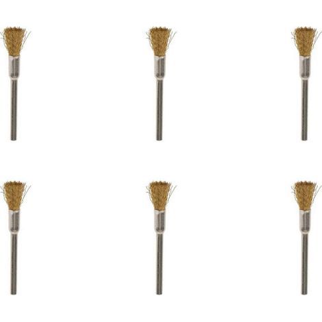 Outil de nettoyage et de polissage de motos compatible, composé de 6 brosses métalliques métalliques antirouille. (1/5)
