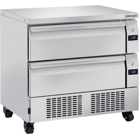 Base refrigerada Casselin 2 cajones capacidad 102L potencia 689 W